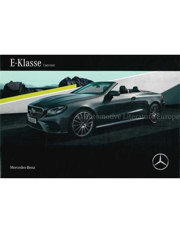 2017 MERCEDES BENZ E-KLASSE CABRIOLET BROCHURE DUITS beschikbaar voor biedingen