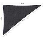 Premium schaduwdoek 3x4x5m driehoek waterdoorlatend Carb..., Nieuw