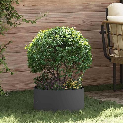 vidaXL Tuin Bloempot Zwart 40 x 40 x 20 cm Staal, Tuin en Terras, Bloembakken en Plantenbakken, Minder dan 60 cm, Nieuw, Metaal