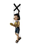 Decoratief ornament - Houten Pinokkio 61 cm - Italië, Antiek en Kunst