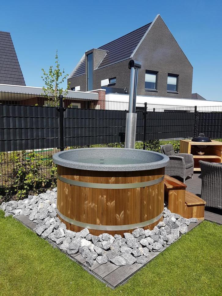 Ticra Luxe hottub | Ø 160 | externe hot tub kachel, Tuin en Terras, Bubbelbaden en Hottubs, Vast, Nieuw, Afdekzeil, Filter, Pomp