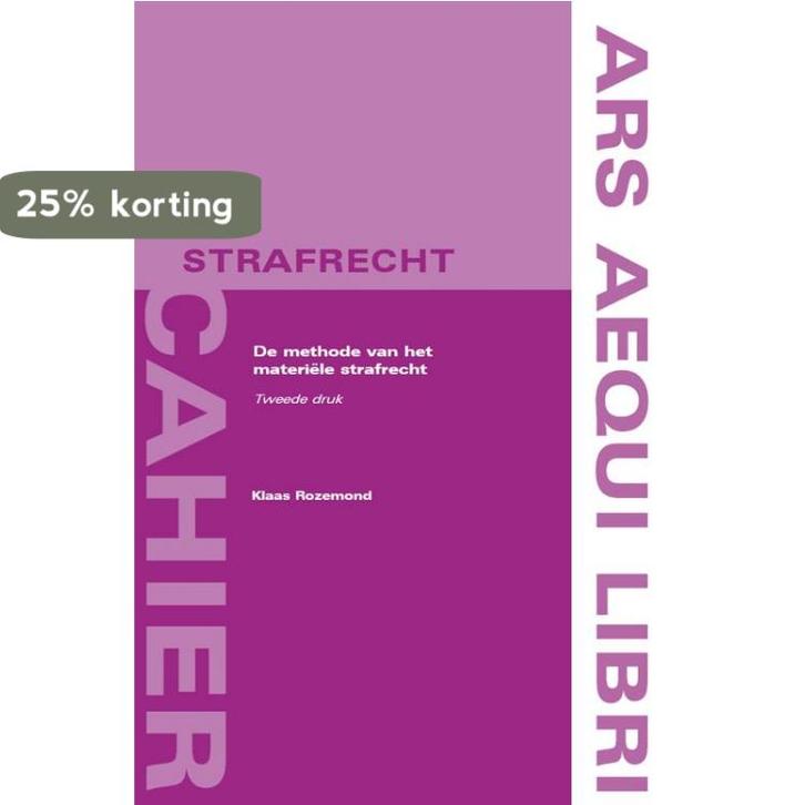 De methode van het materiële strafrecht / Ars Aequi cahiers, Boeken, Wetenschap, Gelezen, Verzenden