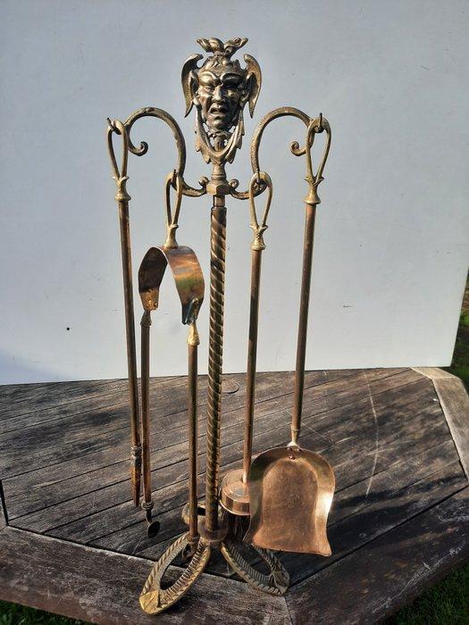 Openhaard accessoire (5) - antieke open haard - Messing,, Antiek en Kunst, Curiosa en Brocante