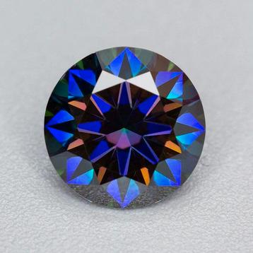 Rainbow Purple Moissanite - Rainbow Purple / 6.5mm-1.0ct beschikbaar voor biedingen