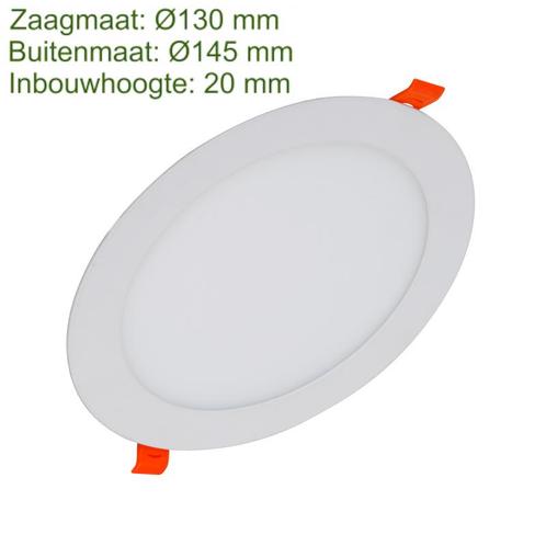 LED Inbouw Downlight 9W Slim | Ø130mm 715lm, Huis en Inrichting, Lampen | Plafondlampen, Nieuw, Kunststof, Metaal, Ophalen of Verzenden