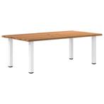 vidaXL Eettafel met natuurlijke rand 220x120x74 cm massief, Huis en Inrichting, Tafels | Eettafels, Verzenden, Nieuw