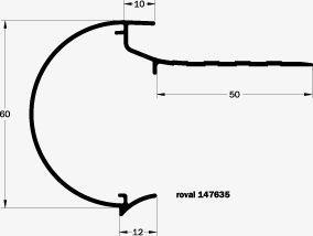 Roval aluminium kraaltrim 60 x 50 mm, Doe-het-zelf en Verbouw, Overige Doe-het-zelf en Verbouw, Ophalen of Verzenden
