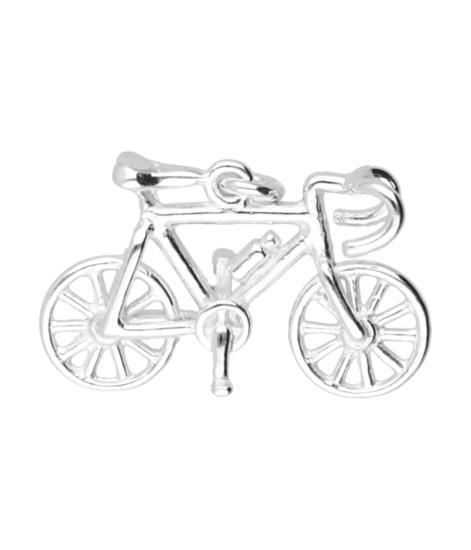 Zilveren Racefiets ketting hanger - met bidon, Sieraden, Tassen en Uiterlijk, Kettinghangers, Verzenden