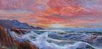 Bruno Di Giulio (1943) - Sea storm at sunset, Antiek en Kunst