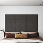 vidaXL Wandpanelen 12 st 2,16 m² 60x30 cm stof donkergrijs, Verzenden, Nieuw