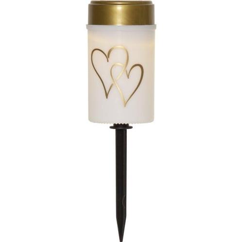 Solar Graflicht - Candle Hearty White - 12 cm, Tuin en Terras, Buitenverlichting, Waterbestendig, Led, Zonne-energie, Minder dan 50 watt