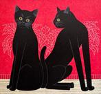 Black Cats (invite)  Red version - from Cats series  -, Antiek en Kunst