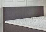 Boxspring met opbergruimte Bologna 140 200 Antraciet, Verzenden, Nieuw, 140 cm, Twijfelaar