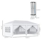 TRUUSK Paviljoen 5,85 X 2,95 M Opvouwbaar Tuinpaviljoen Met, Verzenden, Nieuw