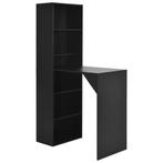 vidaXL Bartafel met kast 115x59x200 cm zwart, Verzenden, Nieuw