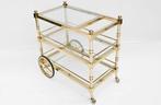 Serveerwagen - Metaal, Glas - Serveertrolley, Antiek en Kunst