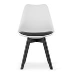 Complete set van 4 eetkamerstoelen - wit/zwart met eco-le..., Huis en Inrichting, Tafels | Eettafels, Minder dan 50 cm, Nieuw