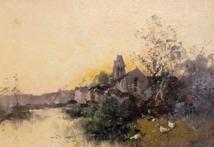 Eugene Galien-Laloue (1854-1941) - Landscape, Antiek en Kunst, Kunst | Schilderijen | Klassiek