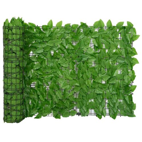vidaXL Balkonscherm met groene bladeren 600x75 cm, Tuin en Terras, Zonneschermen, Nieuw, Verzenden