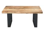 Design salontafel IRON CRAFT 100cm mangohout ijzer, Ophalen of Verzenden, Nieuw