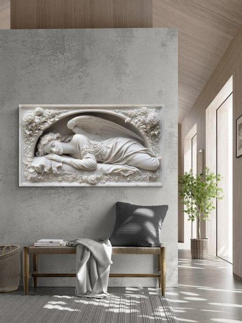 Artxlife - Sleeping Angel White Marble 3 [XXL], Antiek en Kunst, Antiek | Boeken en Bijbels