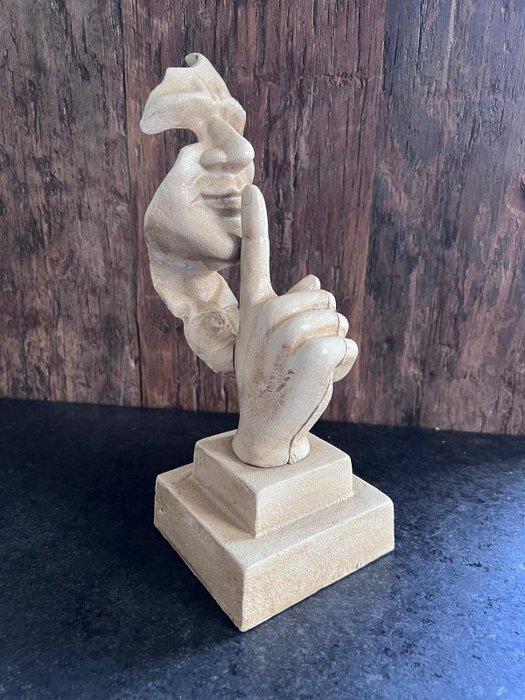 Beeld, Expressief “Silence” sculptuur – gietijzer – modern, Antiek en Kunst, Curiosa en Brocante