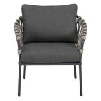 Amalfi low dining tuinstoel antraciet zand rope, Ophalen of Verzenden, Nieuw
