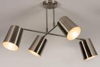 Rietveld Plafondlampen - Staalgrijs - Staal, Metaal, Nikkel, Verzenden, Nieuw