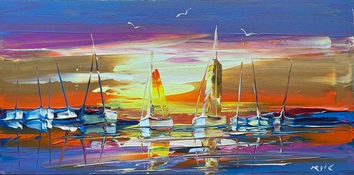 Janusz Kik (1956) - Retour Tardif, Antiek en Kunst, Kunst | Schilderijen | Klassiek