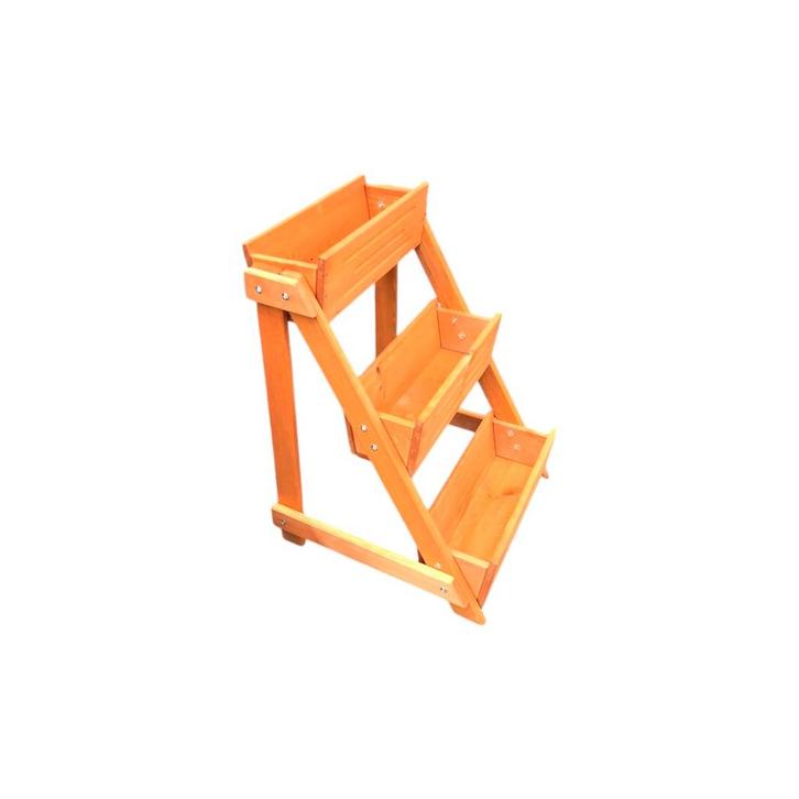 Bloembak / plantenbak met 3 bakken, hout, bloementrap, Tuin en Terras, Overige Tuin en Terras, Ophalen of Verzenden