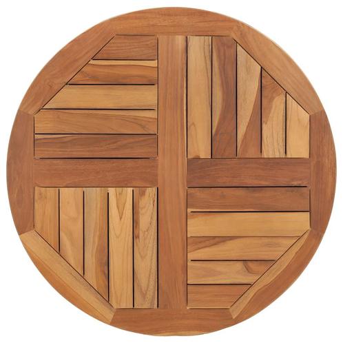 vidaXL Tafelblad rond 2,5 cm 70 cm massief teakhout, Huis en Inrichting, Tafels | Eettafels, Nieuw, Verzenden