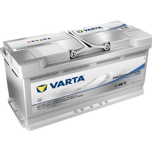 Varta Professional Dual Purpose AGM LA 105 accu | 840 105 0, Auto-onderdelen, Accu's en Toebehoren, Ophalen of Verzenden