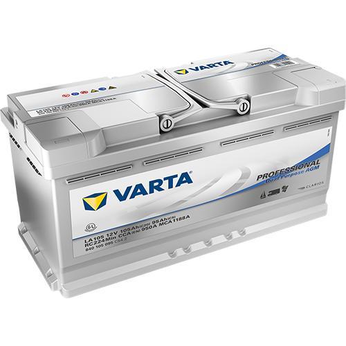 Varta Professional Dual Purpose AGM LA 105 accu | 840 105 0, Auto-onderdelen, Accu's en Toebehoren, Ophalen of Verzenden