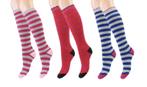 3 paar Badstof kniekousen - Gestreept - Multicolor, Verzenden, Nieuw
