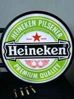 Met ophang bouten - No reserve-Dubbelzijdig Heineken, Antiek en Kunst