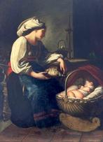 Guiseppe Mazzolini (1806-1876), After - Maternal Cares, Antiek en Kunst