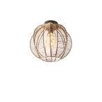 Industriële plafondlamp brons met zwart - Dong, Huis en Inrichting, Nieuw, Overige materialen, Industrieel