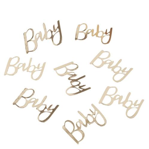 Gouden Tafelconfetti Baby 3,5cm, Hobby en Vrije tijd, Feestartikelen, Nieuw, Verzenden