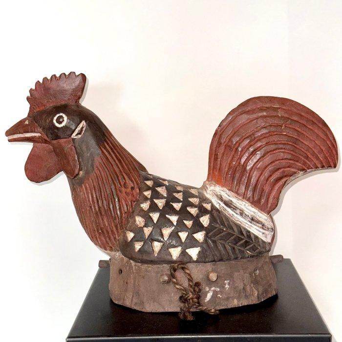 Traditionele houten haan gepatineerd - Gurunshi - Burkina, Antiek en Kunst, Kunst | Niet-Westerse kunst