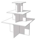 Glossy witte piramide tafel