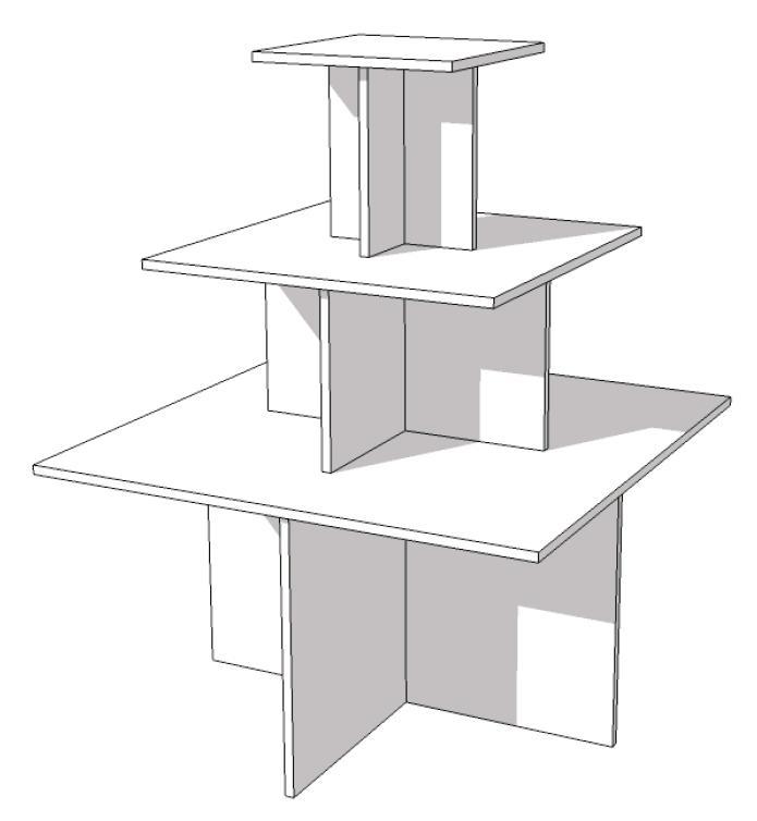 Glossy witte piramide tafel, Zakelijke goederen, Kantoor en Winkelinrichting | Winkel en Inventaris