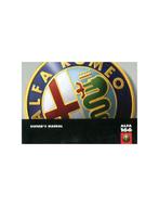 1999 ALFA ROMEO 166 INSTRUCTIEBOEKJE ENGELS