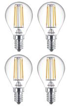 4 stuks Philips LED kogellamp E14 4.3W 470lm 2700K Helder..., Nieuw, Ophalen of Verzenden