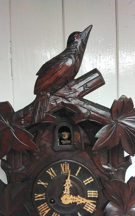 Koekoeksklok - Hout, Messing - 1850-1900 - Zeldzame, Antiek en Kunst, Antiek | Klokken