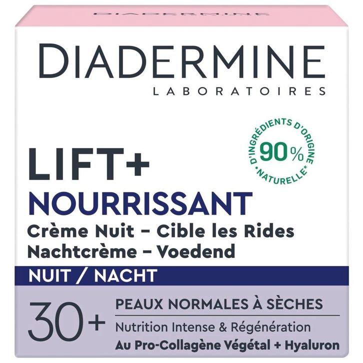 Diadermine Lift+ Nourrissant Nachtcrème, Sieraden, Tassen en Uiterlijk, Uiterlijk | Gezichtsverzorging, Nieuw, Verzenden