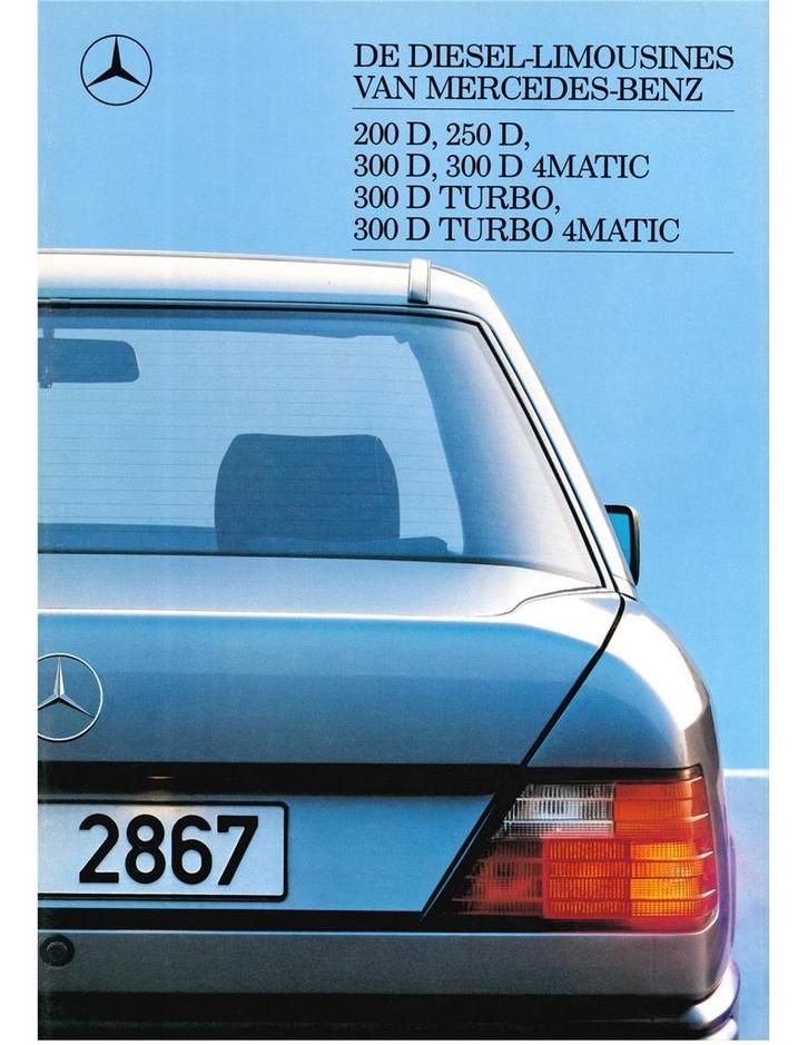 1988 MERCEDES BENZ E KLASSE DIESEL BROCHURE NEDERLANDS, Boeken, Auto's | Folders en Tijdschriften