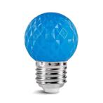 LED golfbal kogellamp - 1W E27 Blauw - Dimbaar, Nieuw, Verzenden