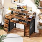 Bureau - Computertafel - Computerbureau - 120x50 cm - Bruin, Verzenden, Zo goed als nieuw