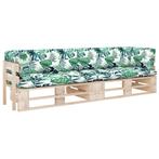 vidaXL Tweezitsbank pallet met kussens geïmpregneerd, Verzenden, Nieuw