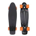 Skateboard Retro 57 cm Zwart-Oranje (Skate - Longboards), Nieuw, Verzenden